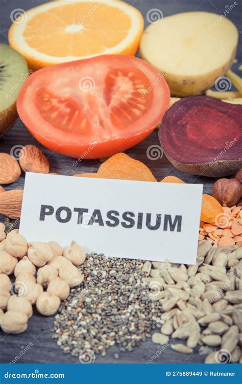 Inscription Potassium with Nutritious Ingredients Containing Natural ...