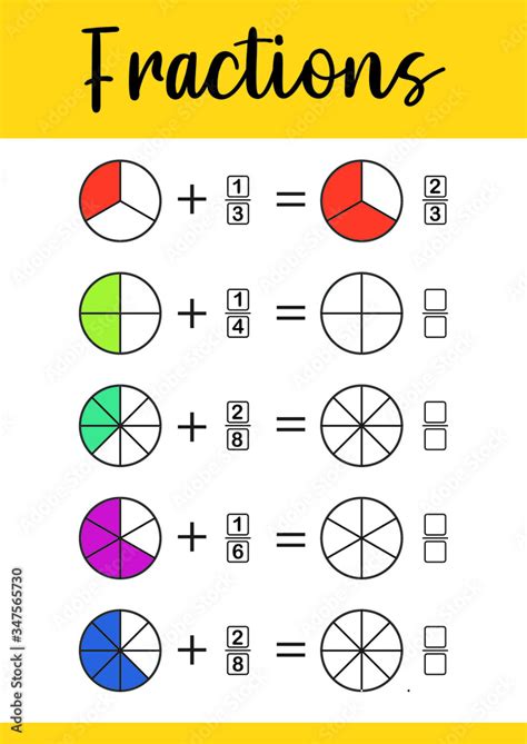 Image result for Math Addition Fraction Worksheets