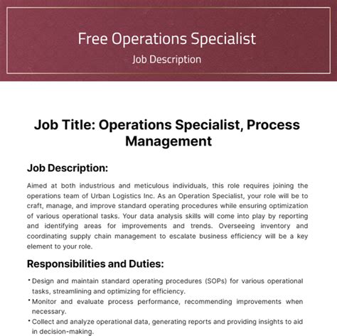 Image result for Operations Agent Job Description