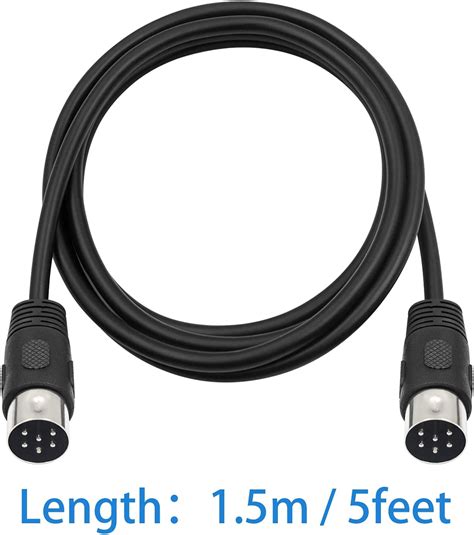 Buy Poyiccot DIN 6 PIN Male Plug Cable, 5feet 6 PIN DIN Male to Male AV ...