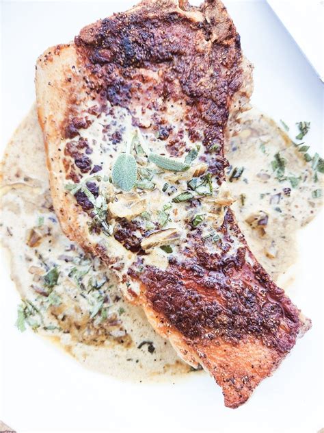 Pan Seared Pork Chops with Sage Cream Sauce - OUT WEST: Food ...