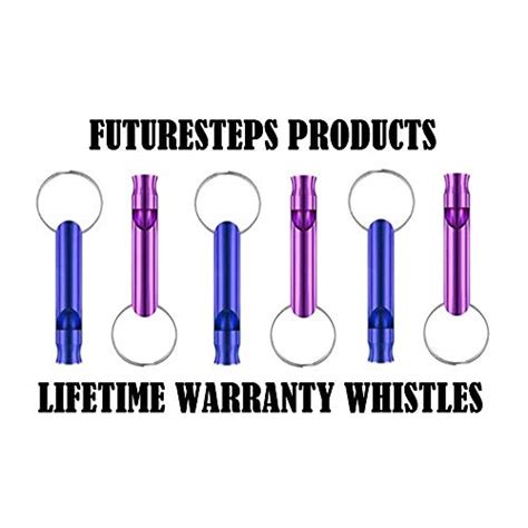 FUTURESTEPS 6 Pack Emergency Whistles EDC High Pitch Double Tubes ...