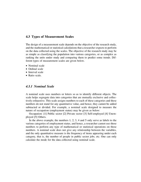 Types of measurement scales - Business Research - Studocu