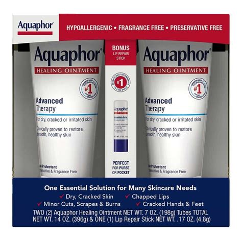 Amazon.com : Aquaphor Advanced Therapy Healing Ointment, 7 Ounce (Pack ...
