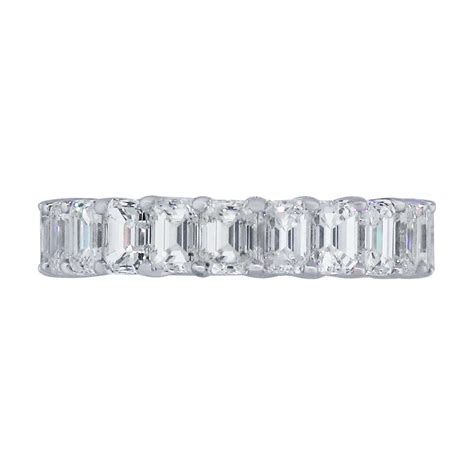3.39ct Emerald cut diamond Band Ring at 1stDibs