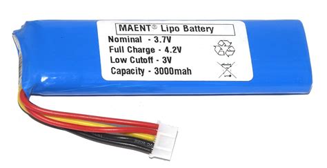 Maent 1Pcs Protected 3.7V 3000Mah Lithium Polymer Rechargeable Battery ...