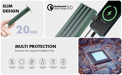 Callmate 10000mAh Power Bank,15W Fast Charging| Buit-in 4-in-1 Cables ...