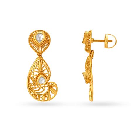 Graceful Paisley Drop Earrings