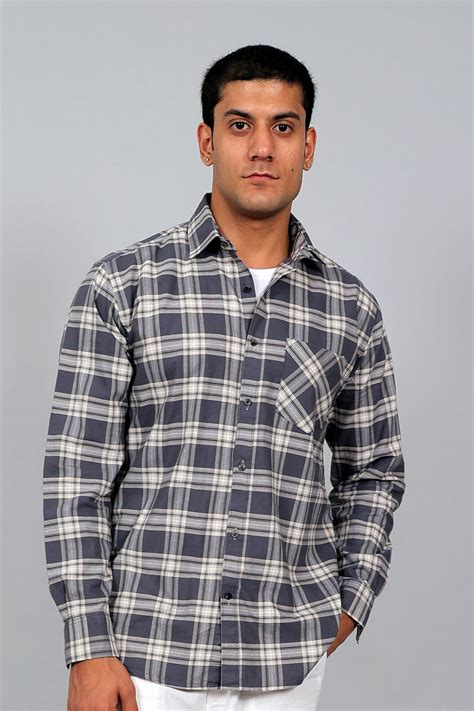 Men's Green Cotton Checked Spread Collar Shirt – Trendia