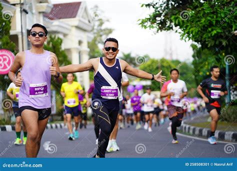 Marathon Race in Magelang Indonesia, People Set Foot on City Roads a ...