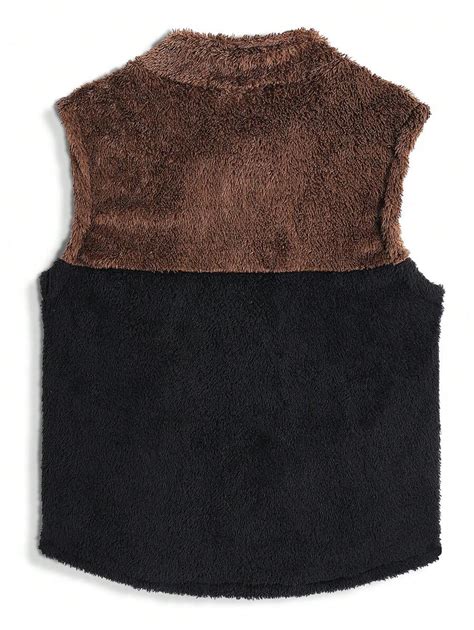 Manfinity Hypemode Colete Casual Simples com Zíper à Frente Sem Mangas ...