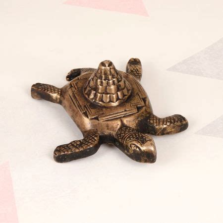 Buy Vintage Brass Laxmi Turtle Yantra online | IndianShelf