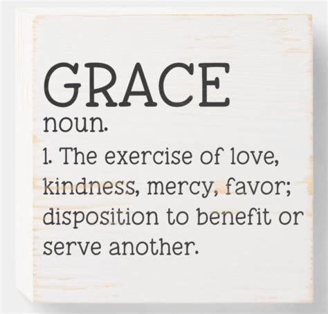 Grace Definition Christian Wall Art Inspirational Wood Box - Etsy