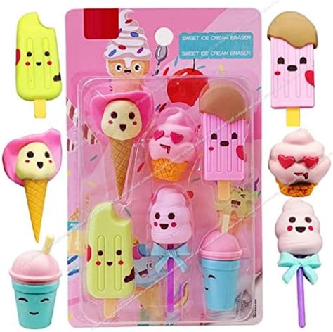 FunBlast Ice-Cream Theme Eraser Set for Kids - 6 Pcs Return Gift ...
