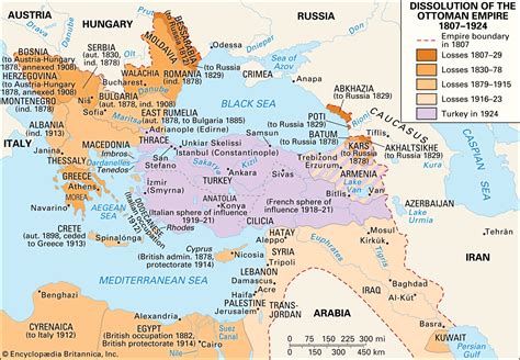 Decline of the Ottoman Empire 1807-1924 : r/MapPorn