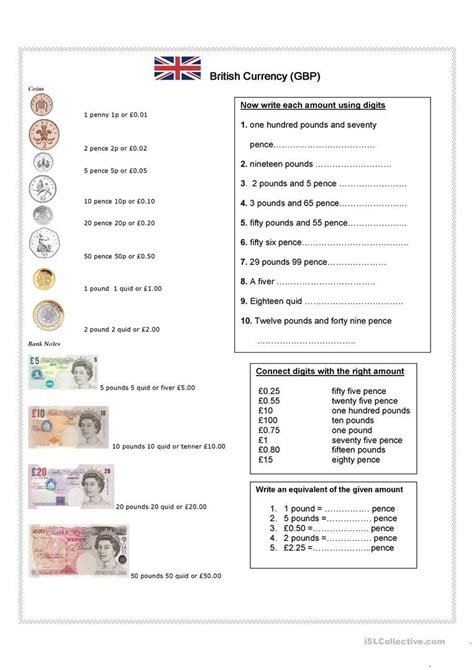 Currency Conversion Worksheet UK 的图像结果