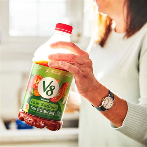 V8 Low Sodium Original 100% Vegetable Juice, 46 FL OZ Bottle – Beauty ...