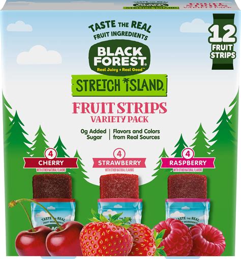 Amazon.com: Black Forest Stretch Island Fruit Strips Variety Pack, 12 Count