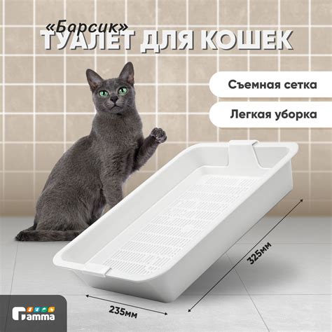 Лоток для кошек c сеткой мини Gamma "Барсик", 32.5*23.5*6см купить на ...