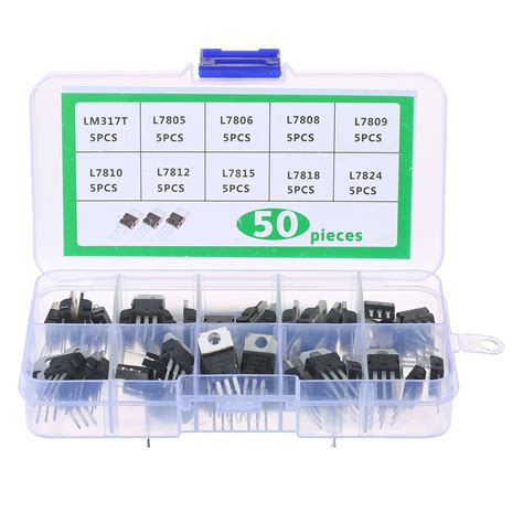 10 Values 50pcs Voltage Regulator Transistor Assortment Kit – UNIQBUY