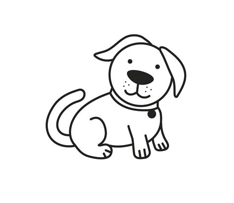 SVG CLIPART Cute Simple Dog Outline Cute Kids Clipart - Etsy Singapore