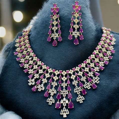 Multi Layered AD Choker Earrings Set | Kundan Jewelry | AD Jewelry | I ...