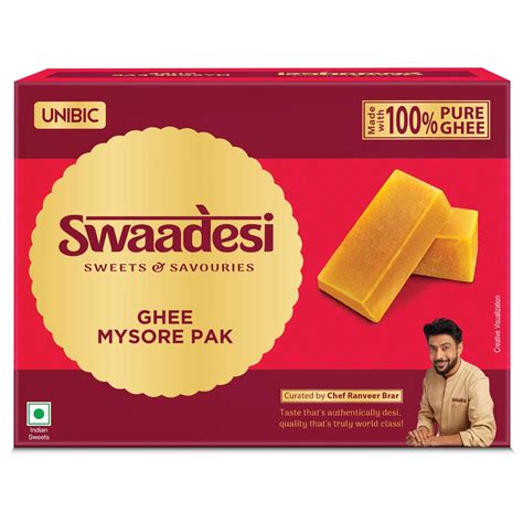Unibic Swaadesi Premium Mysore Pak Made with Pure Ghee I Melts in Mouth ...
