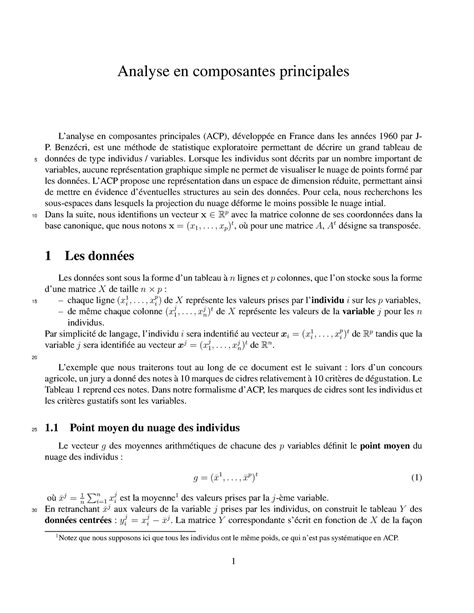 Analyse en composantes principales ACP - Analyse en composantes ...