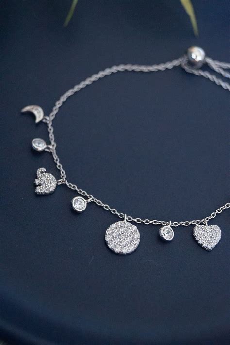 Cutie Charms Sterling Silver Pull Chain Bracelet | 925 Silver Jewellery ...