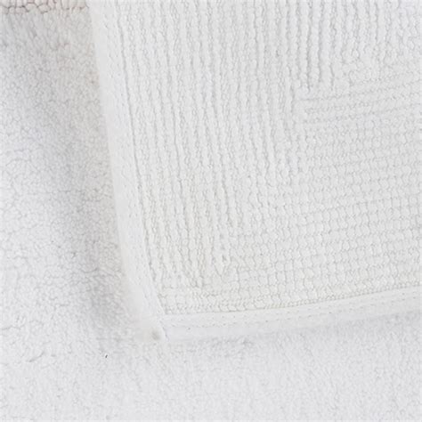 Honeybloom Racetrack White Bath Rug 20x30 | At Home