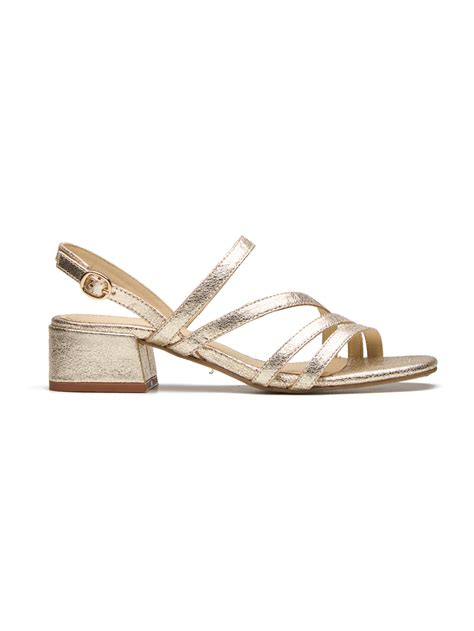 Serene Leather Heels – Peach Flores
