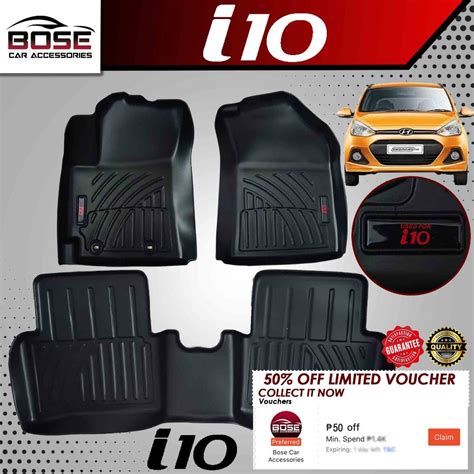 TPE Deep Dish Matting for Hyundai I10 2016 - Onwards 2 rows 3 pcs Front ...