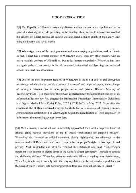 MOOT- Proposition-3 - Questions - MOOT PROPOSITION [¶1] The Republic of ...