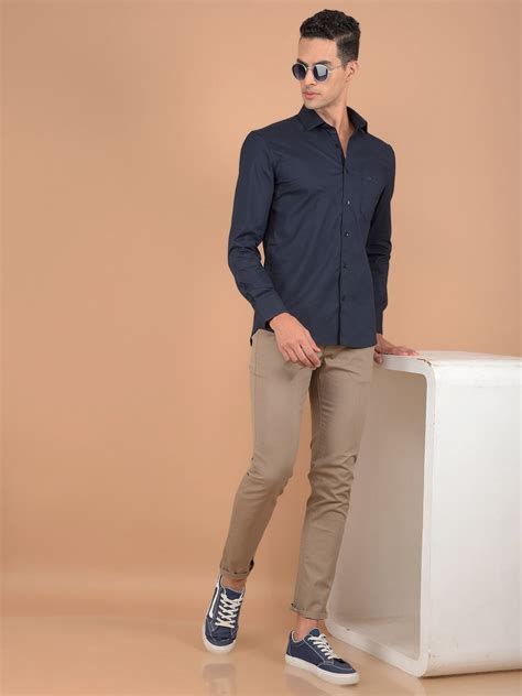 Navy Blue Vertical Stripes Shirt – Crimsoune Club