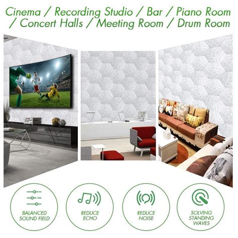 Buy অ্যাকোস্টিক প্যানেলগুলি ( 12 প্যাক ) টিডব্লুজি সাউন্ড প্রুফ প্যাডিং ...