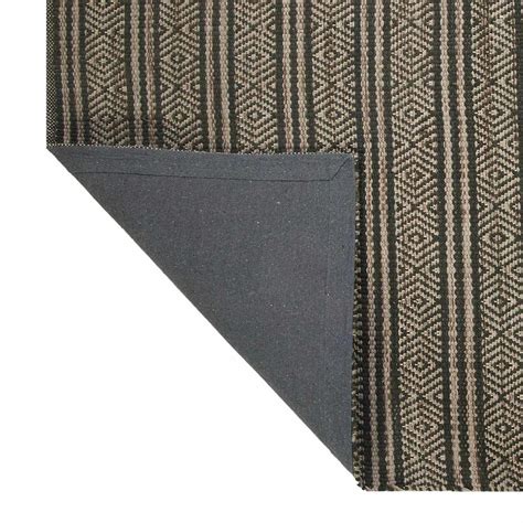 (B722) Honeybloom Kelly Charcoal Grey Flatweave Area Rug, 5x7