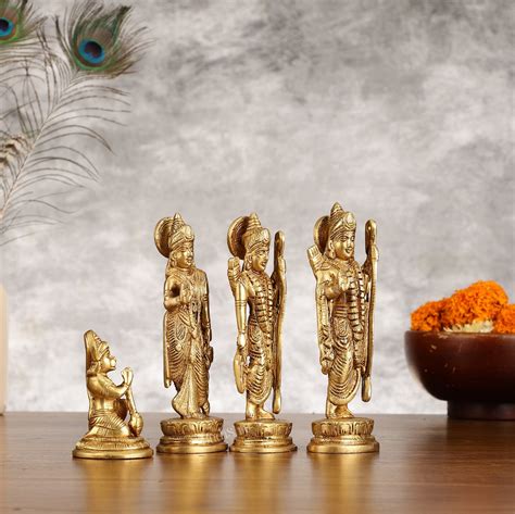 Buy Handcrafted Brass Ram Darbar Idols 7 inch - Budhshiv.com