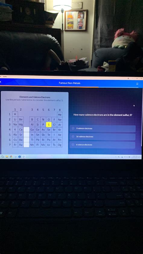 Elements and Valence Electrons Use the | StudyX