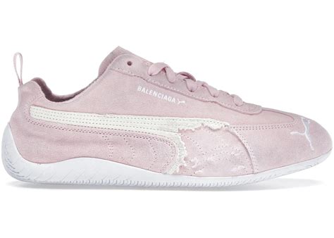 Balenciaga X Puma Speedcat Suede Distressed Pink White – Kicks Machine