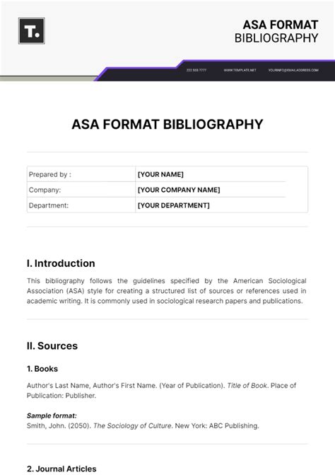 Asa Format Title Page