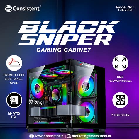 Consistent Gaming Cabinet Black Sniper (CIG2005) – Everest Store