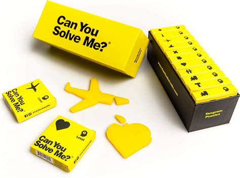 Can You Solve Me? 12 Puzzle Gift Set - Challenging Tangram, IQ Toy ...