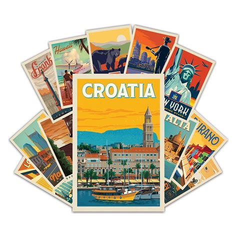 Buy HK Studio Vintage s of World Travel | Self-Adhesive Vinyl Decal ...