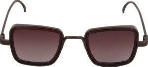 Buy Mango People Retro Square Sunglasses Brown For Men & Women Online ...