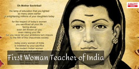 First Women Teacher in India - Savitribai Phule