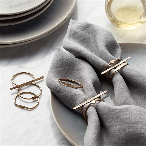Gold Napkin Rings 1 Set Of 12 Holiday Fall Holder Ring For Parties ...