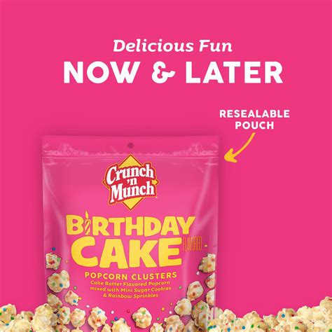 Snapklik.com : CRUNCH N MUNCH Birthday Cake Flavored Popcorn Clusters