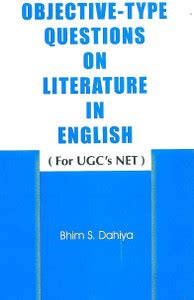 Objective Type Questions on Literature in English for UGC's Net: Buy ...