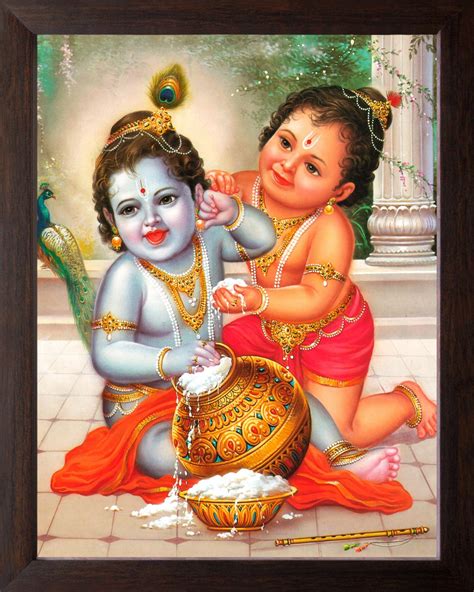 Art n Store: Bal Gopal and his Friend Playing with Butter/High Contrast ...