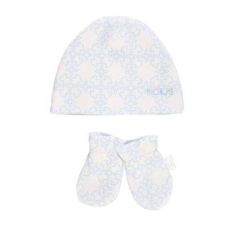 Set de gorro y manoplas Mossaic Azul Celeste | TOUS